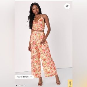 Lulu’s wide leg pants and top set